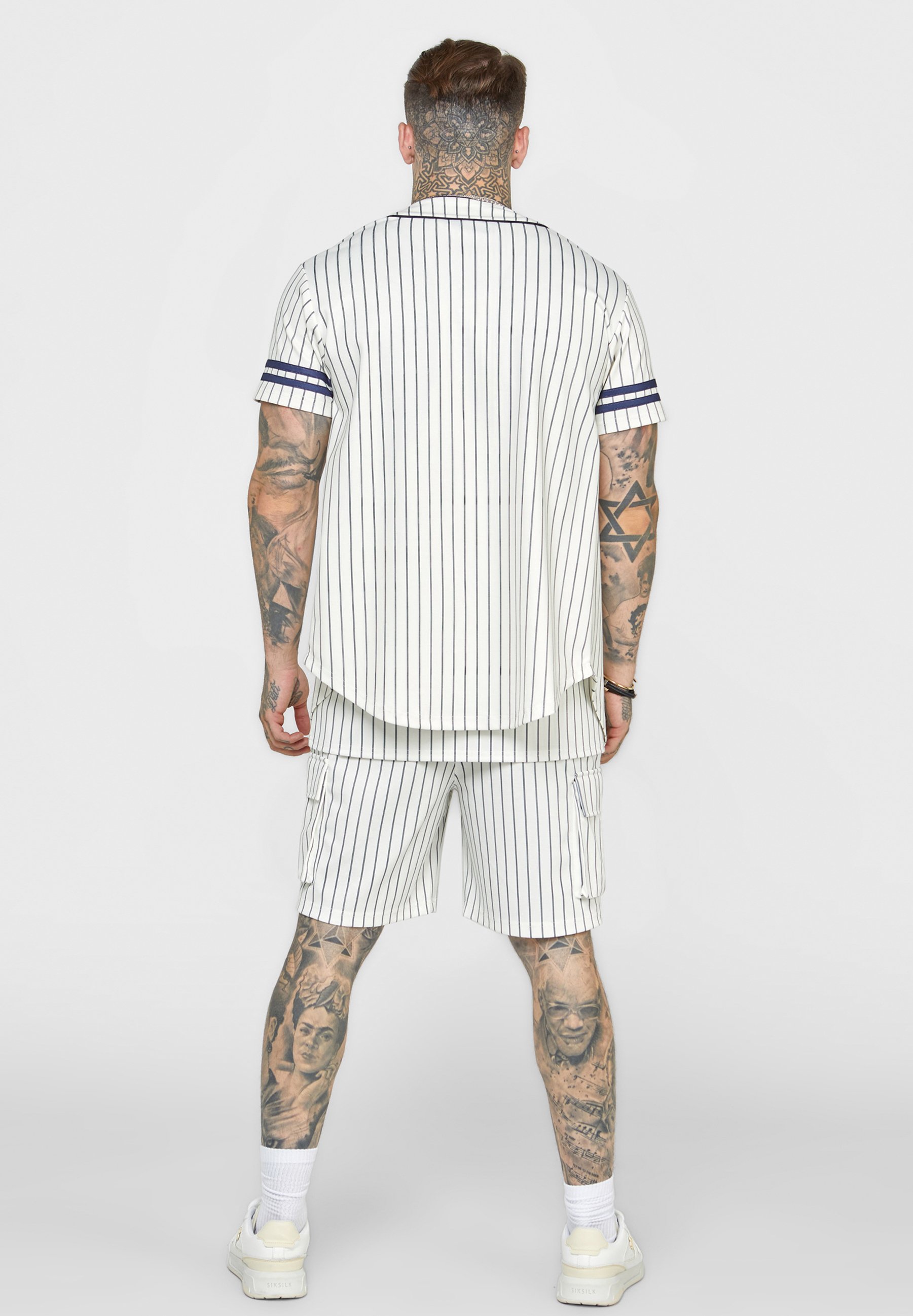 ★TRAVEL★ Stella Uniform Baseball Short Sleeve Shirt Ivory STELLA UNIFORM BASEBALL SHORTS SLEEVE SHIRTS IVORY - TRAVEL