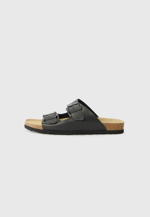 LEATHER UNISEX - Chaussons - black