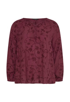 Evans, PLUS SIZE CASUAL TOPS - Blouse - burgundy
