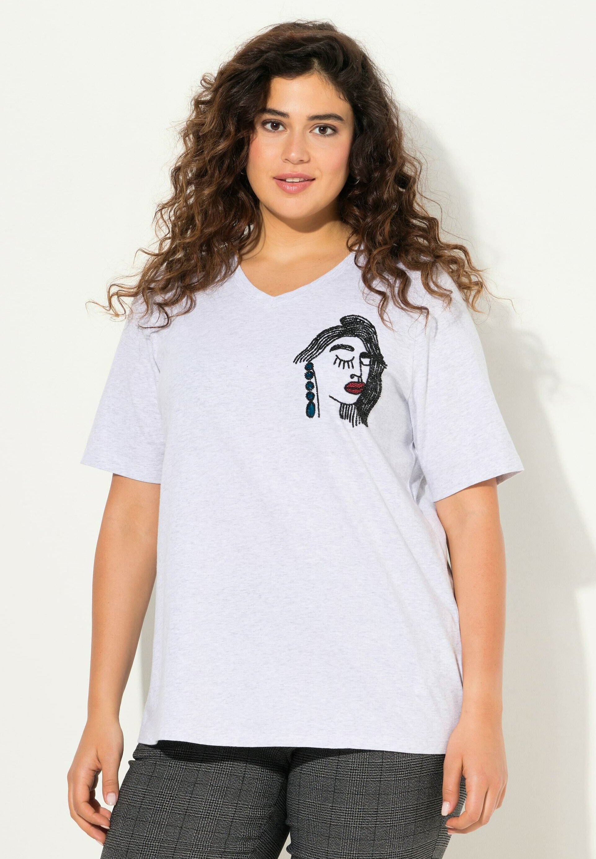 Ulla Popken T-shirt con stampa - light moss green/verde chiaro