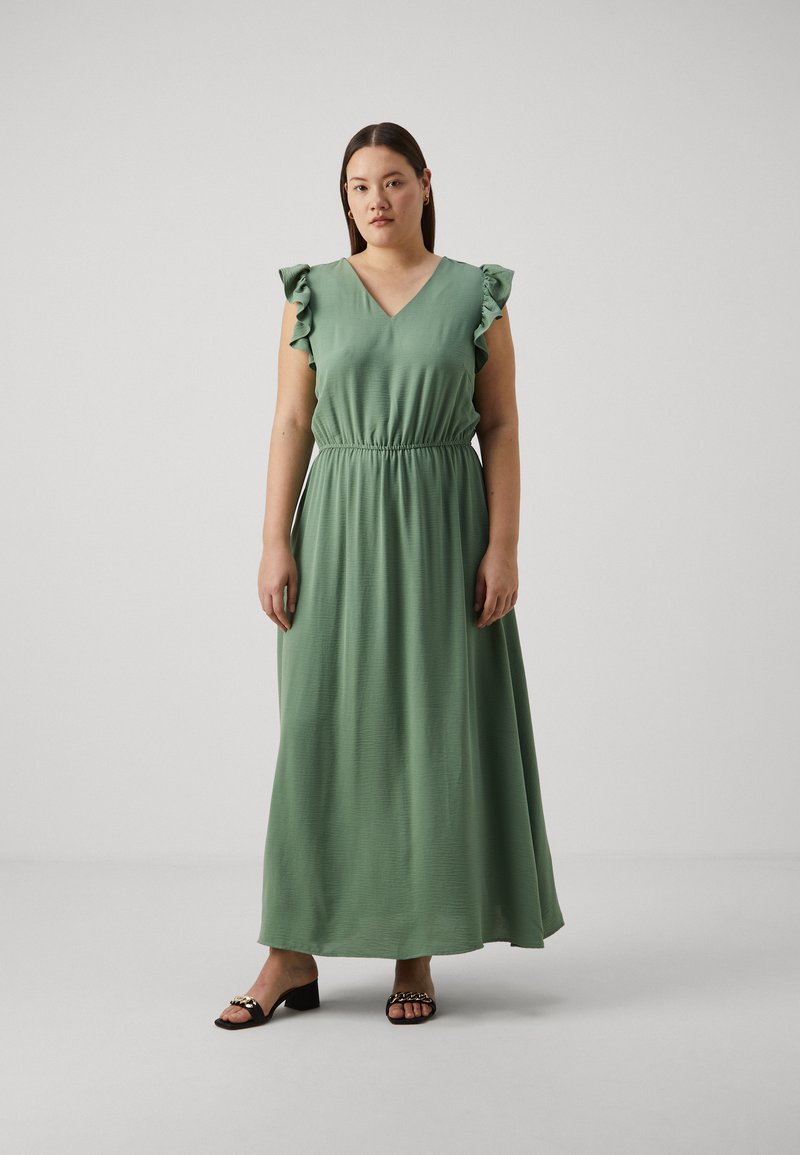 Only Carmakoma Caro linen shirt dress green main image 1