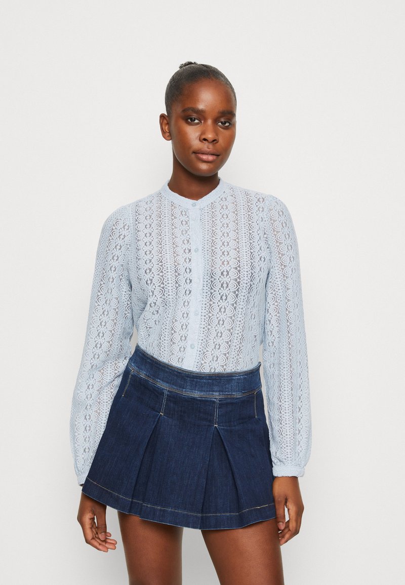 Vila Dames Vichikka Lace L/S Shirt-Noos Blouse, Green Milieu, M