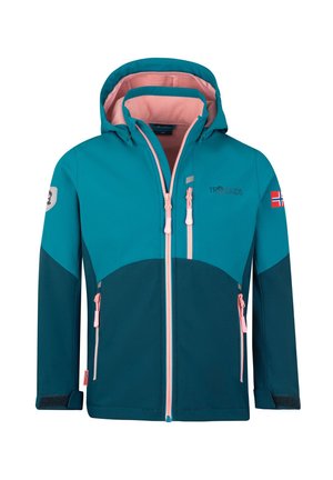 TROLLKIDS, SOFTSHELL JACKETS - Soft shell jacket - harbor blue/madeira blue/peony rose