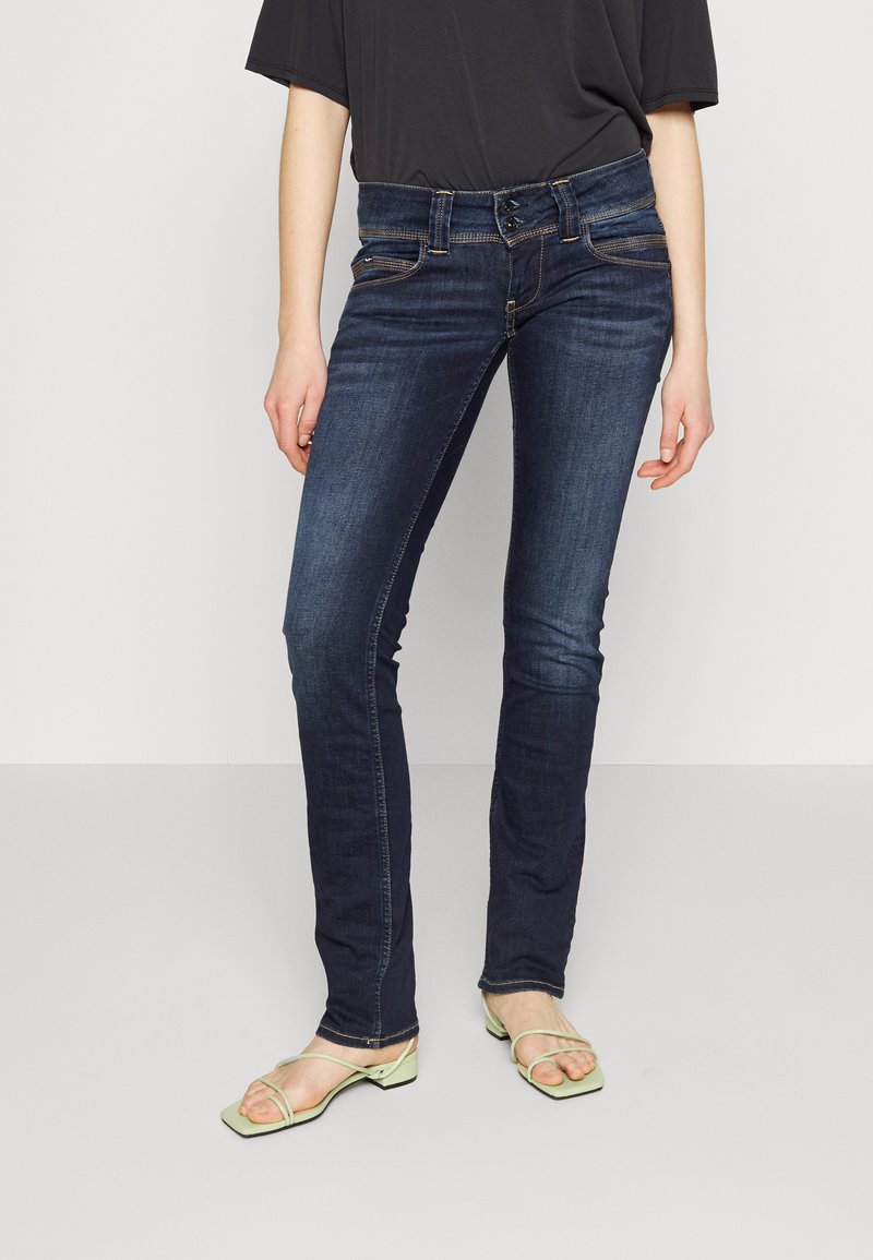 Pepe Jeans VENUS - Jeans Straight Leg - dark blue denim/dark-blue denim ...