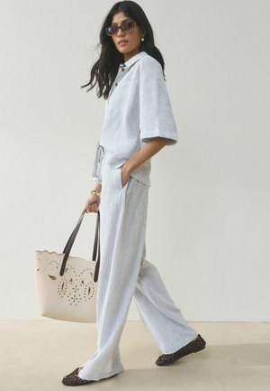 Next, 2 PACK - Trousers - slate blue white stripe