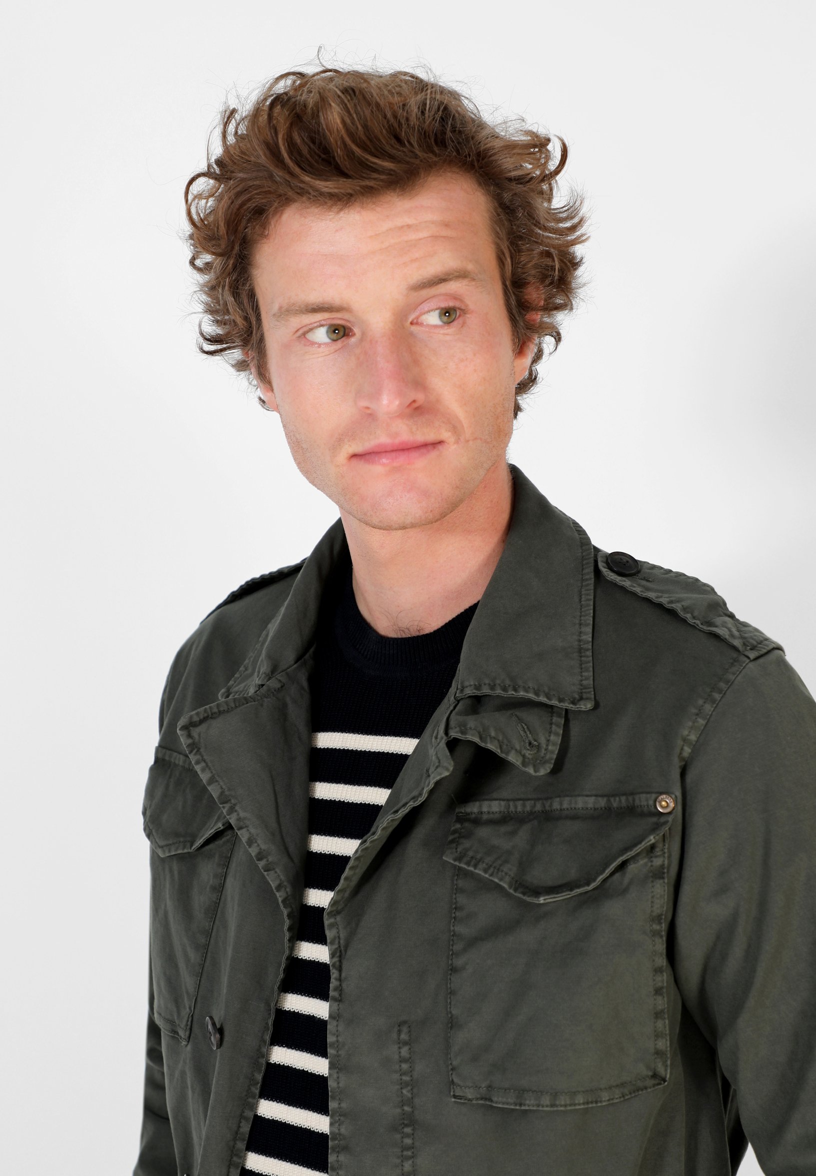 khaki and black jacket