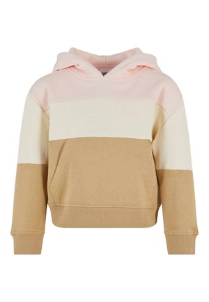 OVERSIZE 3-TONE - Hoodie - pink whitesand unionbeige