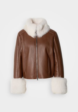 Marc Cain Ādas jaka - dark chestnut brown