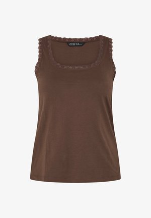 Yours Clothing, PLUS SIZE VESTS & CAMIS. - Top - brown