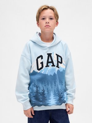 GAP KIDS GRAPHIC LOGO HOODIE - Hættetrøje - light blue