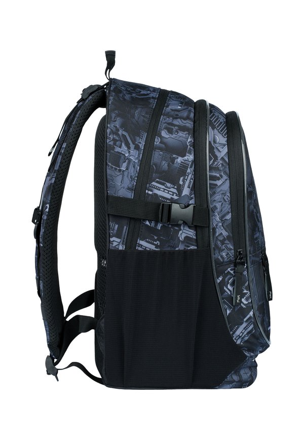 3 SET – Schulranzen Set – grau