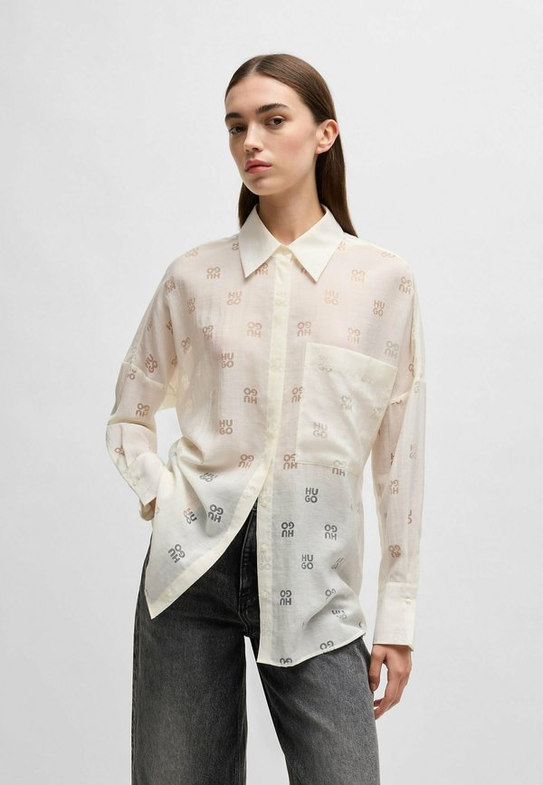 ESSENCE - Button-down blouse - natural two