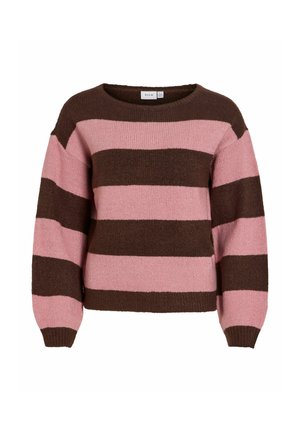 VILA, VIJOLA L/S BOATNECK KNIT PULLOVER/1/KA - Pullover - nostalgia rose