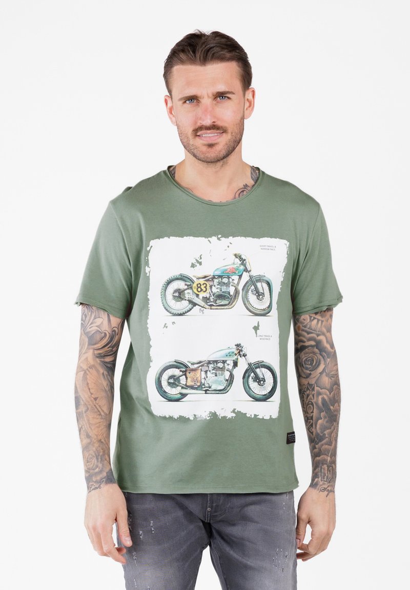 Key Largo MT BRAKE ROUND - Camiseta estampada - salbei green