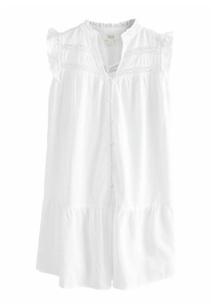 Next FRILL DETAIL INSERT MINI - Rochie tip cămașă - white