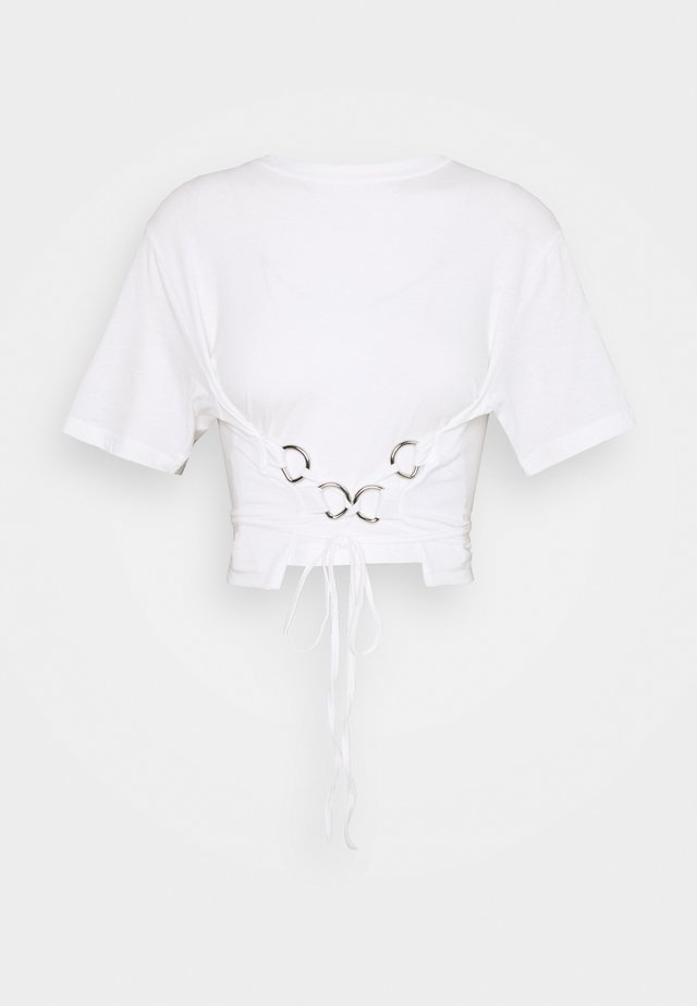 RING UP TIE TOP - Printtipaita - white