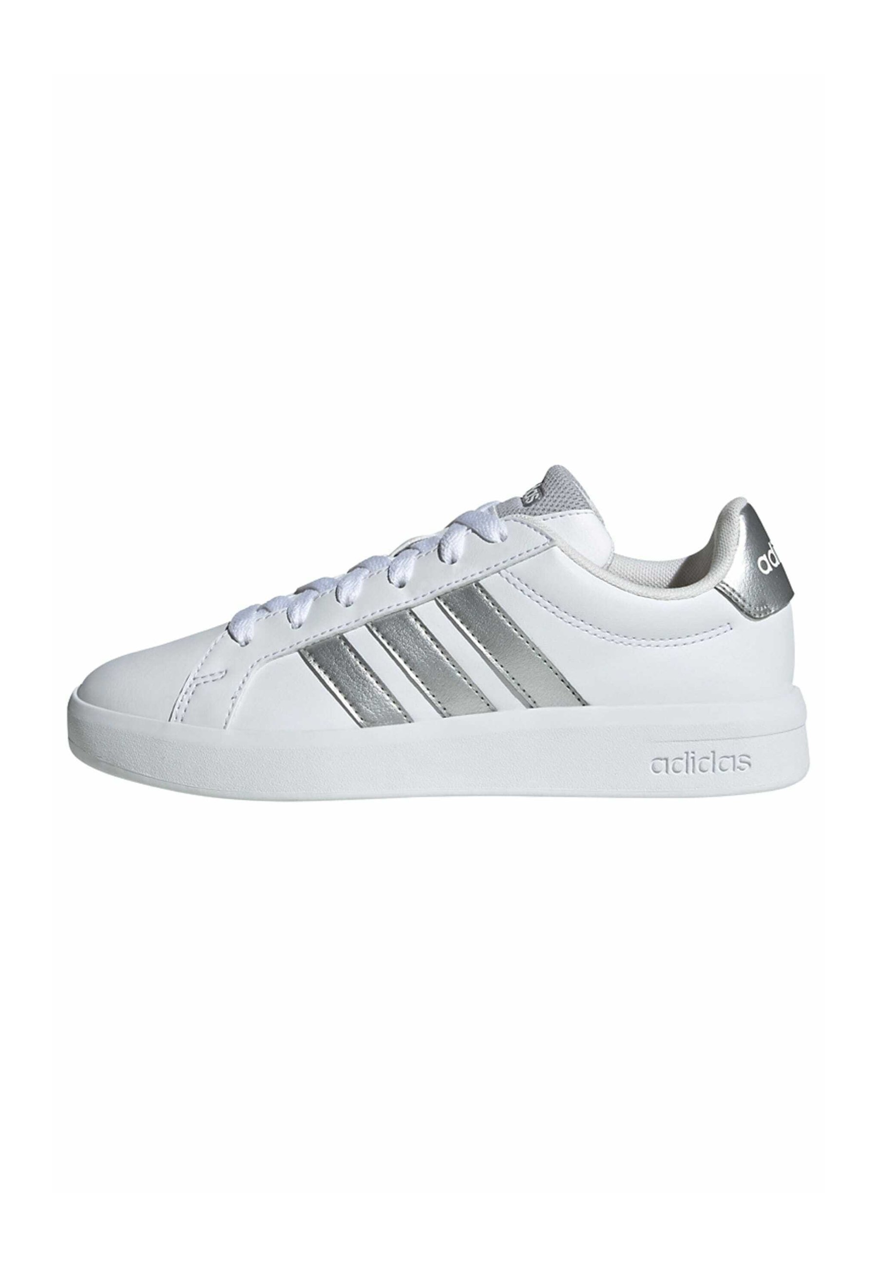 adidas Sportswear GRAND COURT 3.0 - Trainers - cloud white silver metallic  silver metallic/white - Zalando.ie