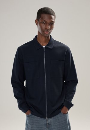REGULAR FIT - TEXTURED ZIP THROUGH SHACKET  - Nyári dzseki - navy blue
