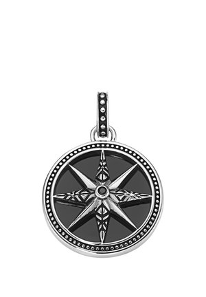 KOMPASS MIT ACHAT UND SPINELL IN  - Anhänger - silber-coloured