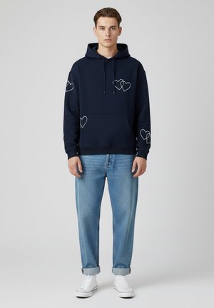 TOO MUCH LOVE PRINT HEAVYWEIGHT - Sweat à capuche - dark blue