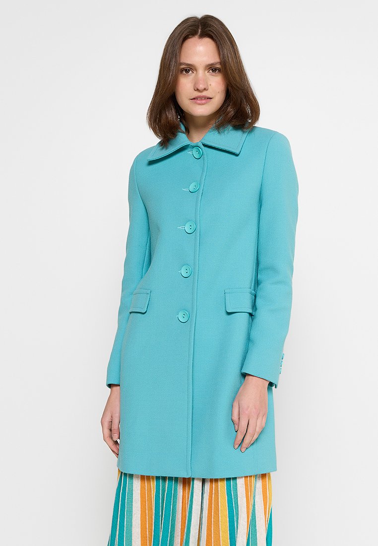 Stefanel Halflange jas lichtblauw