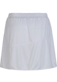 Hvid sports skort lavet af letvægtsstof. Har en elastisk talje, buede sømdetaljer og en let udvidet silhuet.
