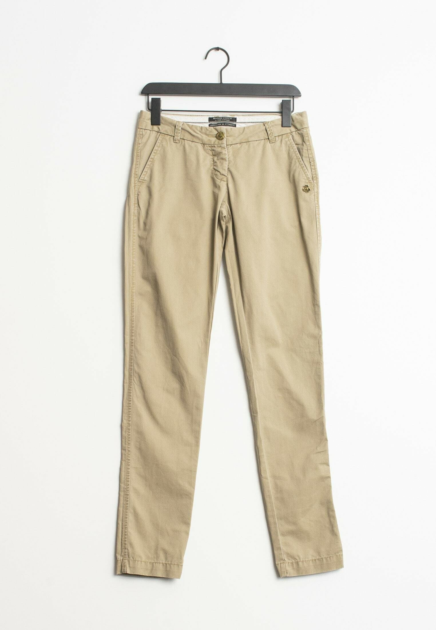 beige stretch pantalon met lurex glitter en wijde pijpen 159089