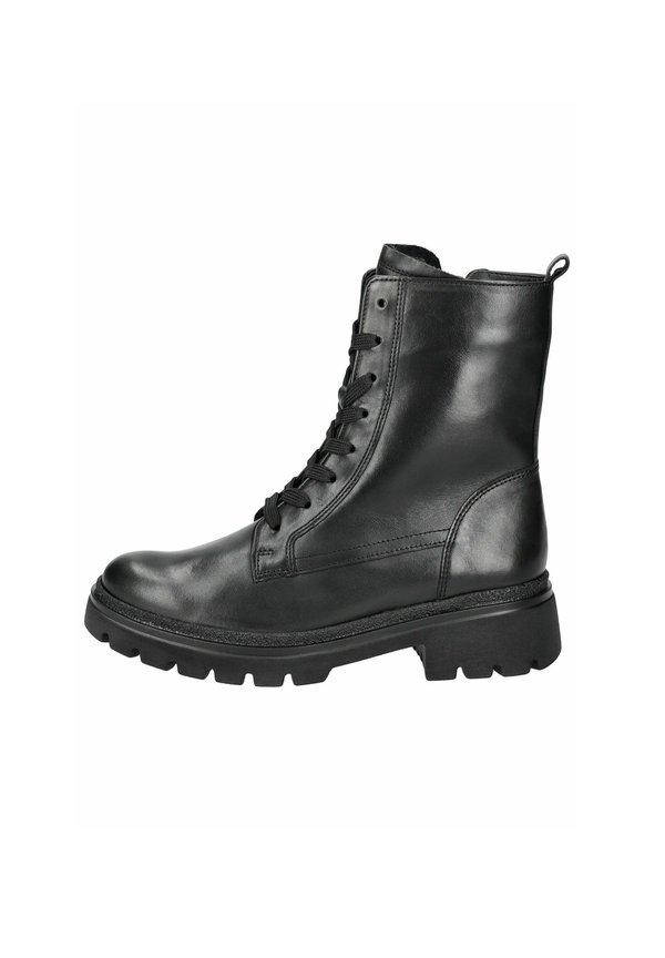 Schnürstiefelette - schwarz