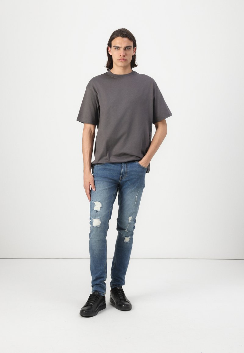 Tom Tailor Denim T-Shirt Met Print, Sky Captain Blue Non-Solid, M Tom Tailor Den