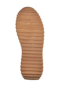 Gumená podrážka, oválny tvar, ryhovaná textura v svetlohnedej farbe, označená veľkosťou 37, navrhnutá pre priľnavosť a trvanlivosť.