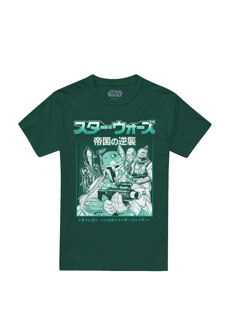 Star Wars T-shirt print donkergroen