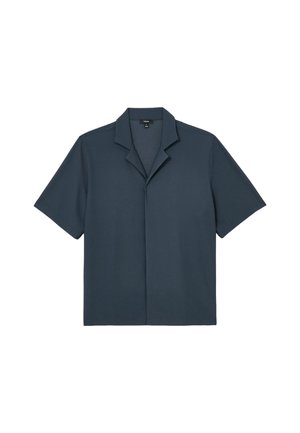 Reiss, REGULAR FIT - SAMSON TEXTURED CUBAN-COLLAR SHORT-SLEEVE SHIRT - Hemd - airforce blue