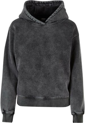 Urban Classics, STONE WASHED  - Mikina s kapucňou - black