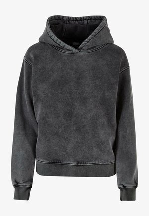 Urban Classics, STONE WASHED - Mikina s kapucňou - black