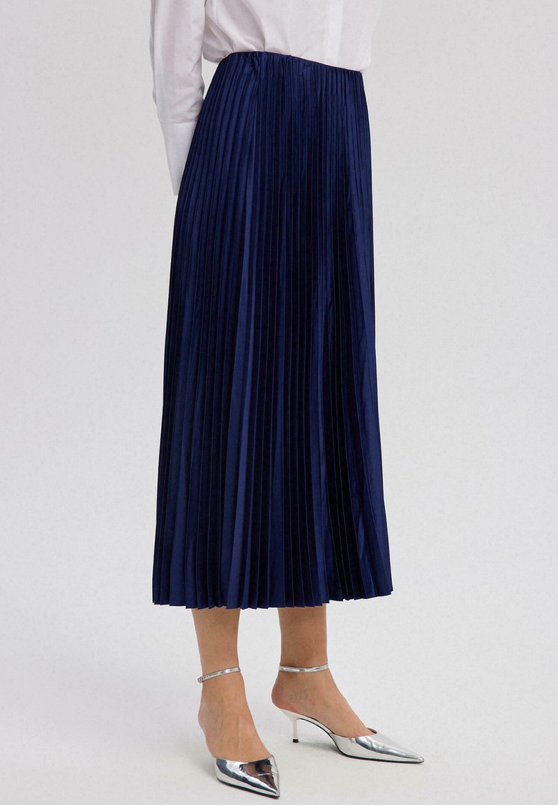 Touché Privé Gonna a pieghe - navy blue