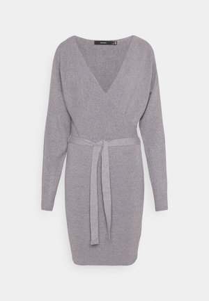 Vero Moda VMHOLLYREM V NECK DRESS - Haljina s naramenicama - medium grey melange