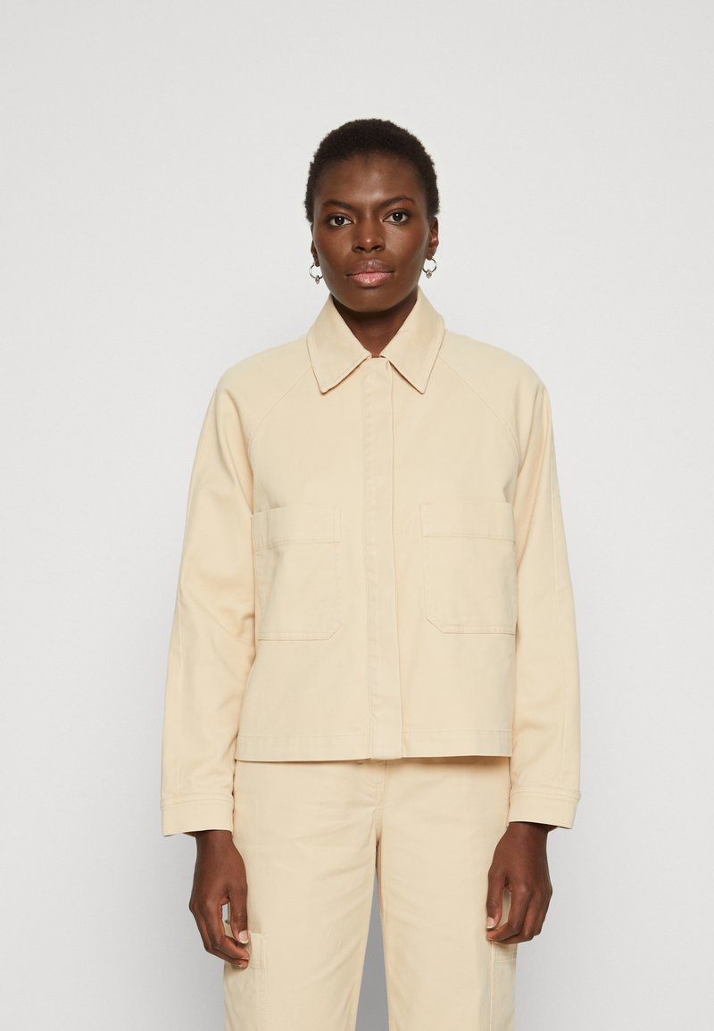 HUGO ANDERI - Jeansjacke - open beige