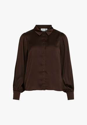 VILA, VIENNA RAVENNA L/S BALLOON SHIRT - NOOS - Blusa - coffee bean