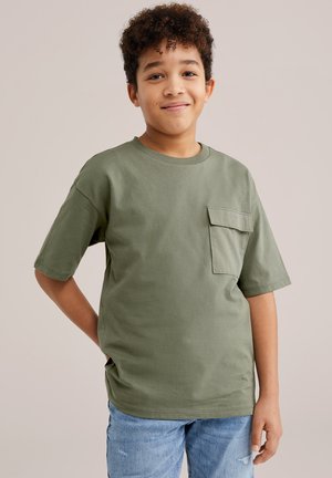 WE Fashion Základné tričko - army green