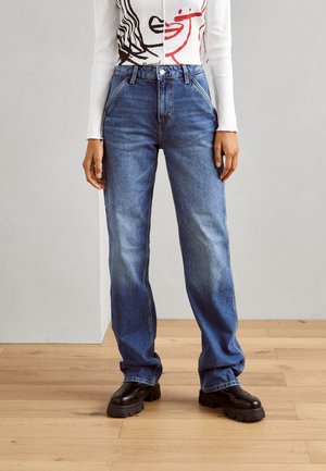 Esprit ICONIC CARPENTE - Blugi drepți - blue medium wash