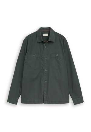 TOM TAILOR, TOM TAILOR BLUSEN & SHIRTS OVERSHIRT MIT EINGRIFFSTASCHEN - Veste légère - darkest olive