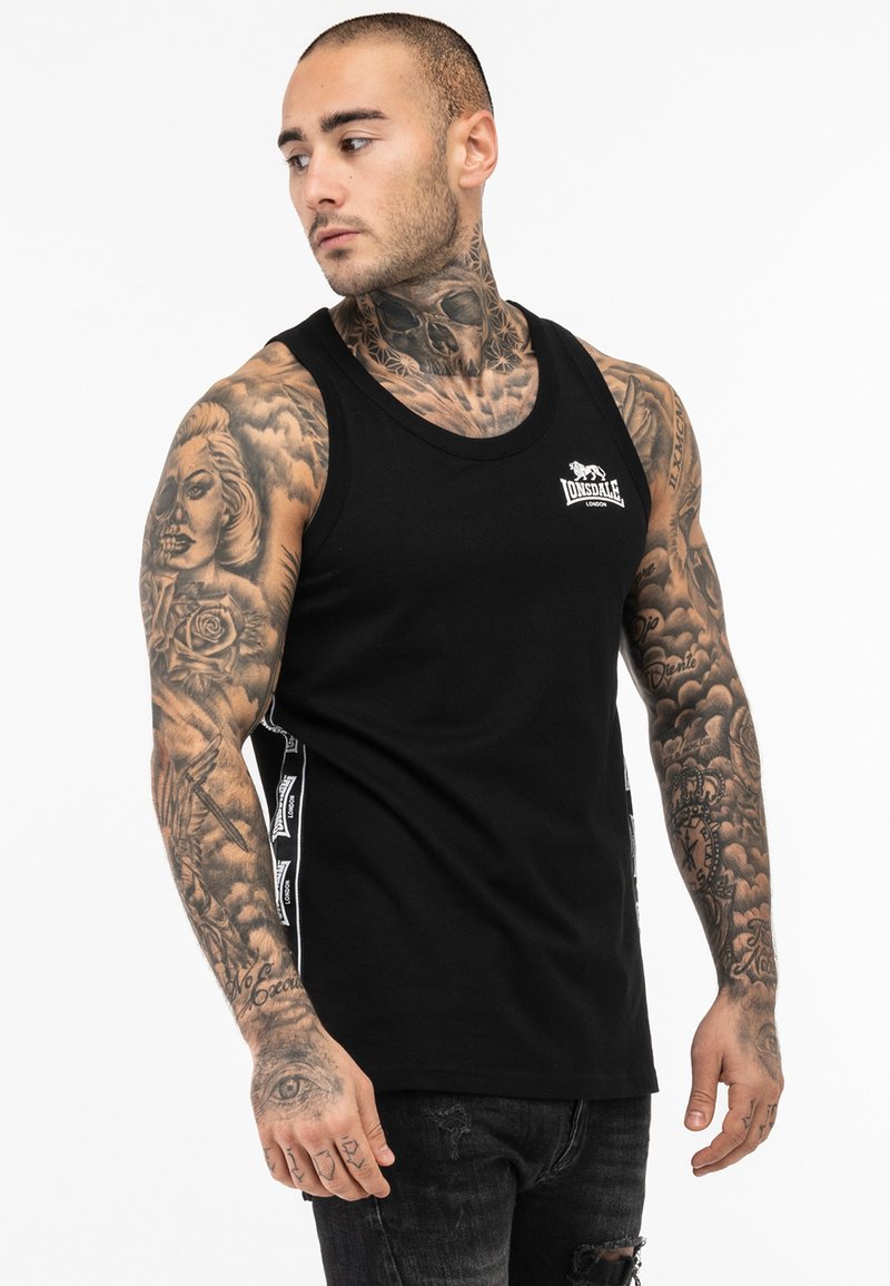 Lonsdale SINGLET NORMALE PASSFORM CLOUSTA - Top - black white