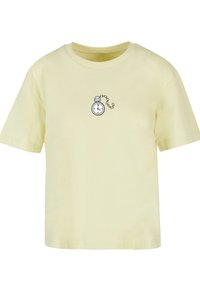 F4NT4STIC ALICE IM WUNDERLAND UHR HASE - Print T-shirt - softyellow
