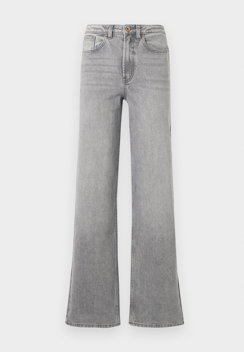 ONLY ONLJULIETTE WIDE LEG BOX - Pernera ancha - medium grey denim/denim ...