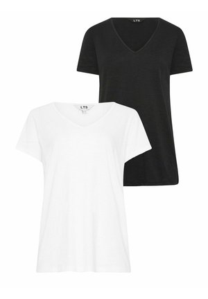 2 PACK SHORT SLEEVE  - T-shirt basic - black