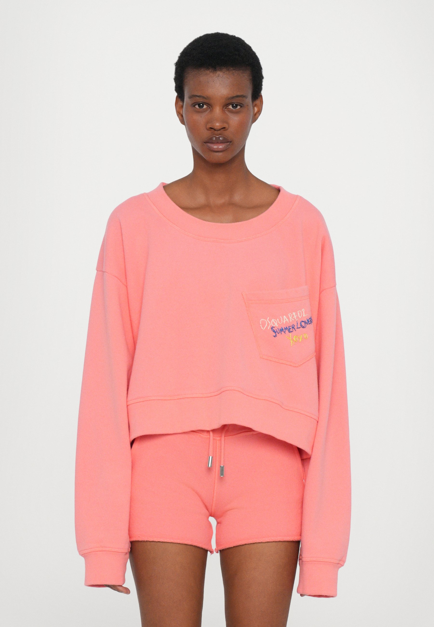 Hooded Sweatshirt Coral Sweatshirt Ladies Sweatshirt Coral Women's