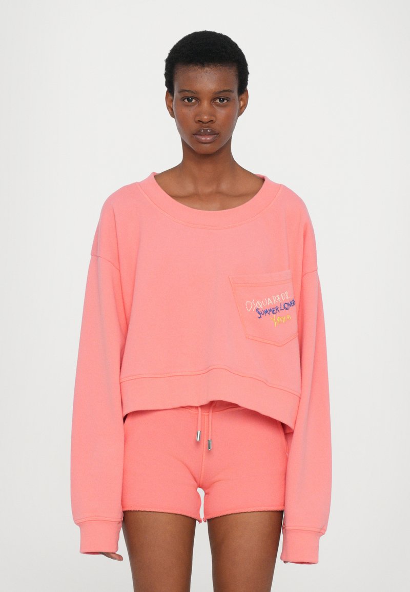 Dsquared2 OFF SHOULDER - Sweatshirt - coral