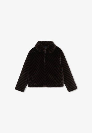 LANVIN, VESTE EN POLAIRE DUVETEUSE - Fleecejas - marron noir