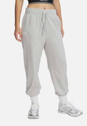 Under Armour RIVAL TERRY - Tracksuit bottoms - mod gray light heather