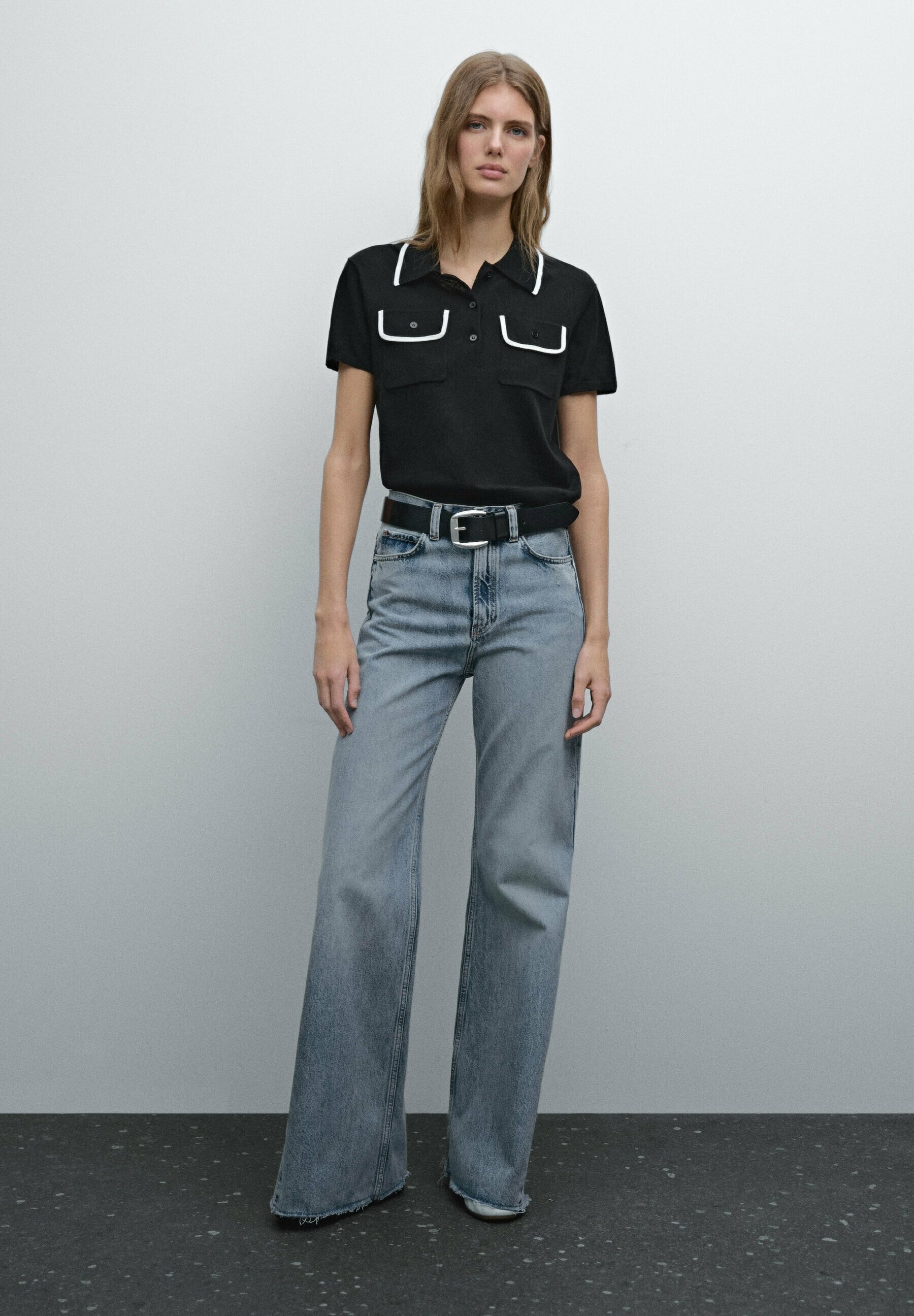 Massimo Dutti SHORT SLEEVE WITH CONTRAST - Polo shirt